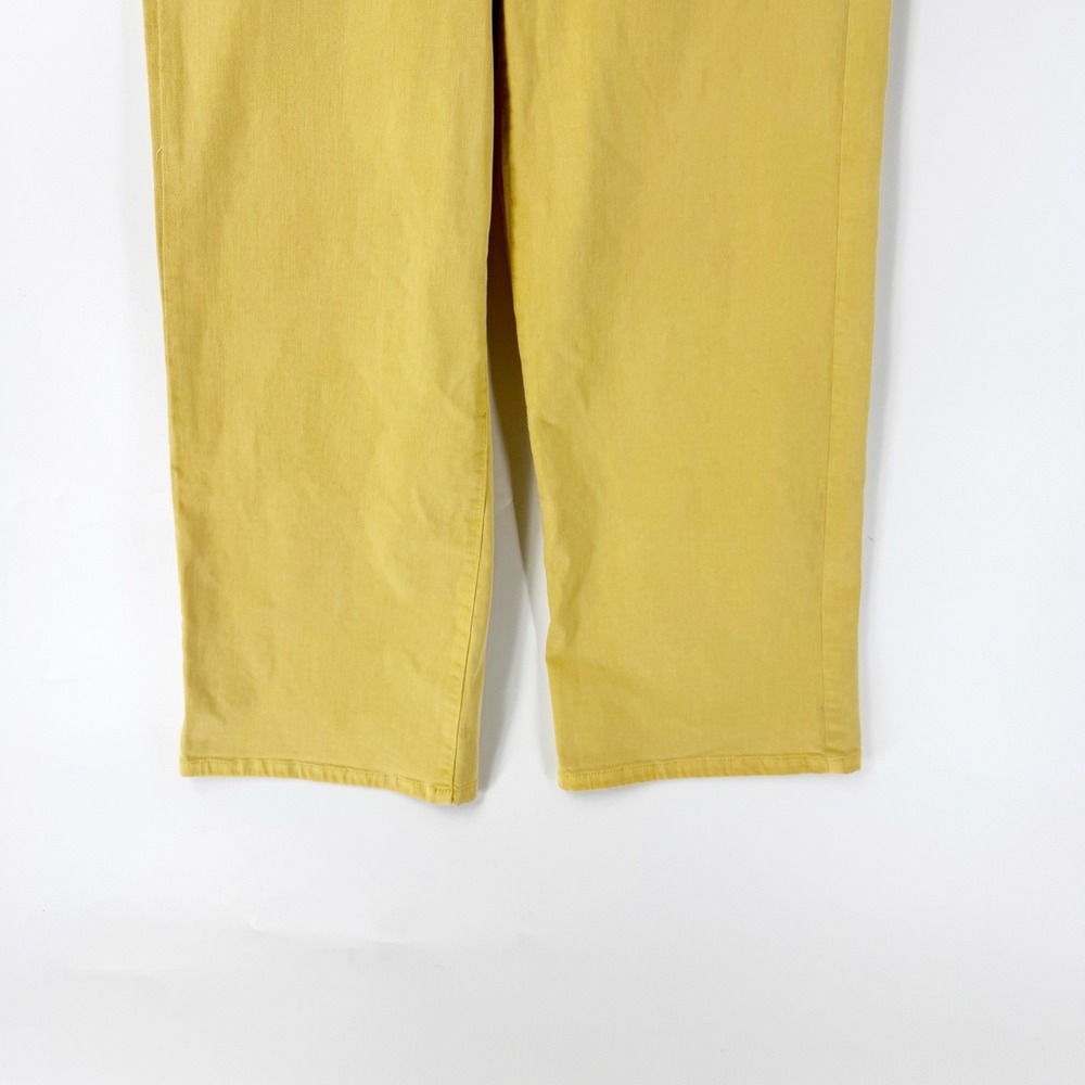 J.Jill Denim High Rise Full Leg Crop Jeans 4 Regular Light Pomelo Yellow New - Picture 3 of 9